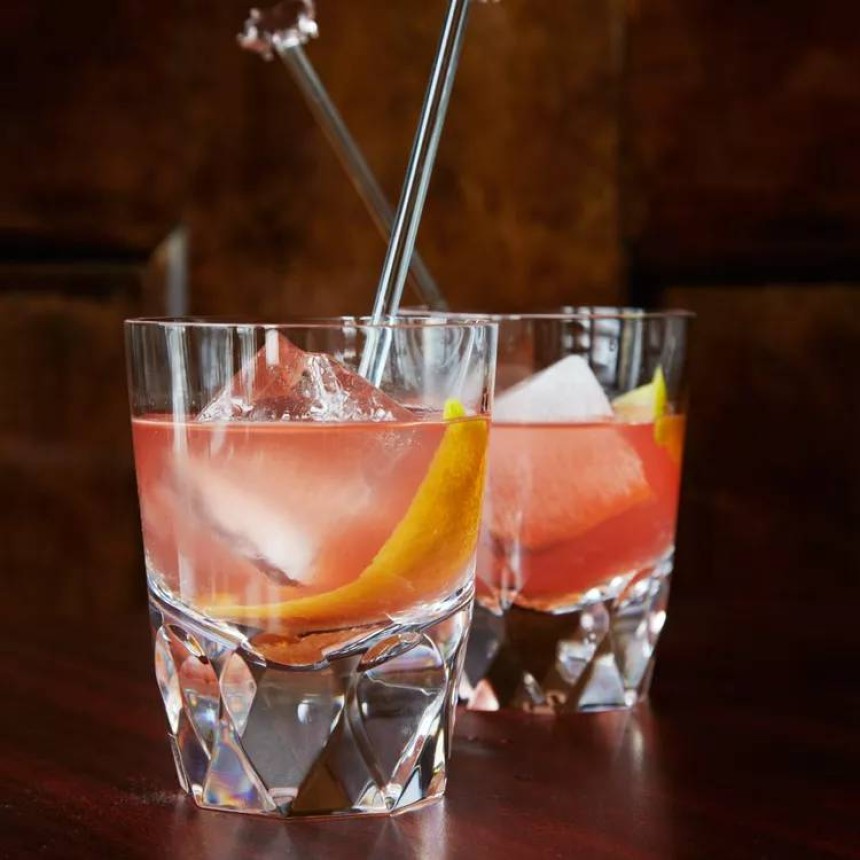 Gin-Campari Old-Fashioned