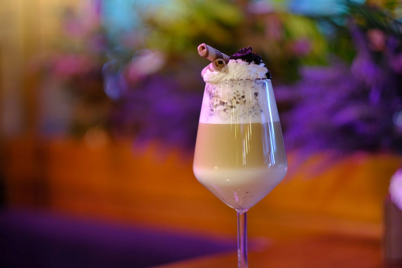 Bartender preparing an After Eight cocktail