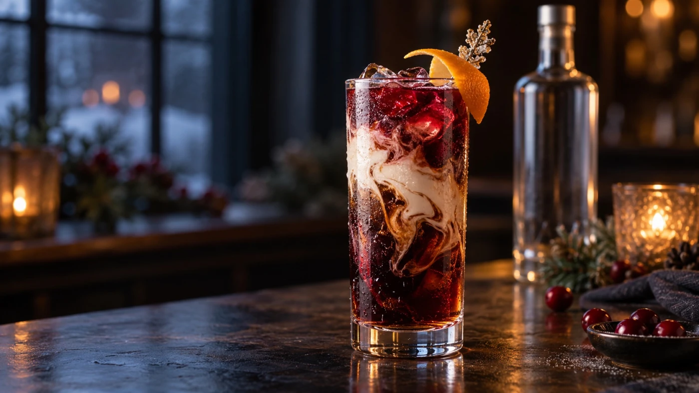 Winter Vodka Cocktails cocktail served in a highball