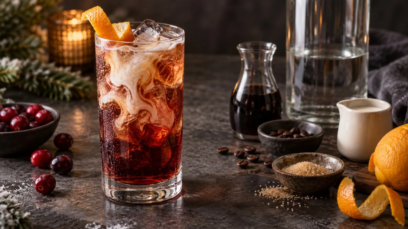 Winter Vodka Cocktails cocktail served in a highball