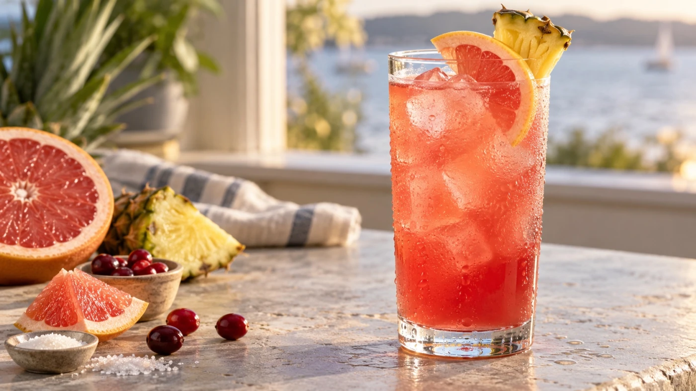 Bay Breeze Cocktail cocktail served in a highball