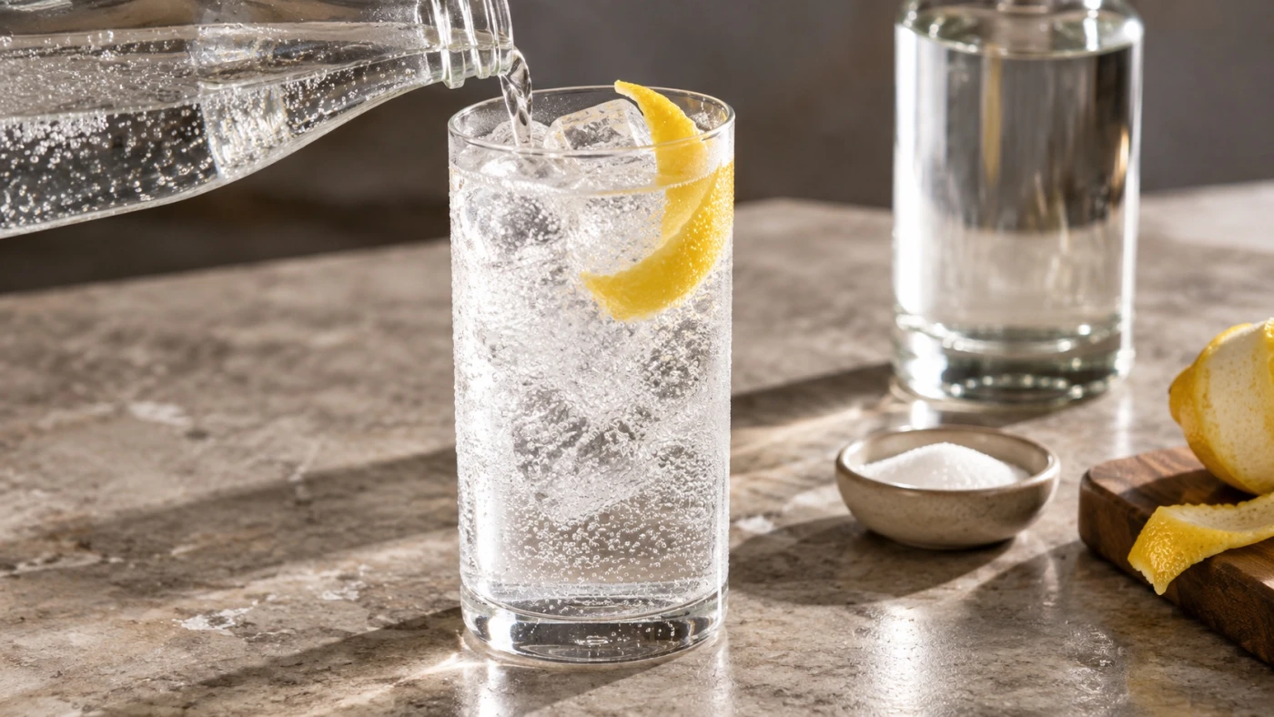 How To Choose Soda Water For Vodka Highballs cocktail served in a highball
