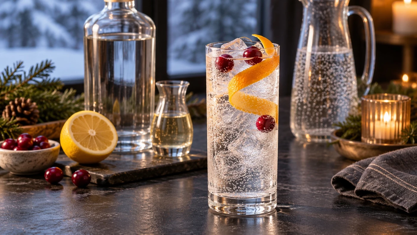 Winter Vodka Entertaining: A Host For Make-Ahead Service cocktail served in a cocktail glass