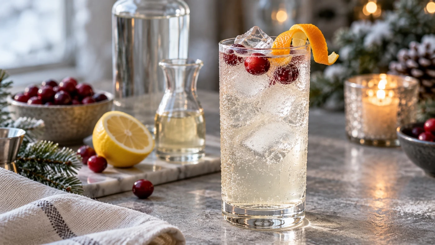 Winter Vodka Entertaining: A Host For Make-Ahead Service cocktail served in a cocktail glass