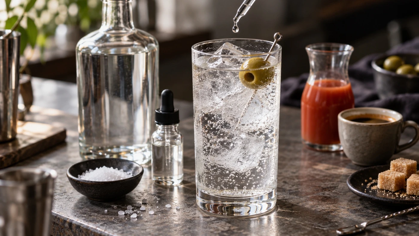 Saline Solution In Cocktails: Why A Pinch Of Salt Improves Vodka Drinks cocktail served in a highball