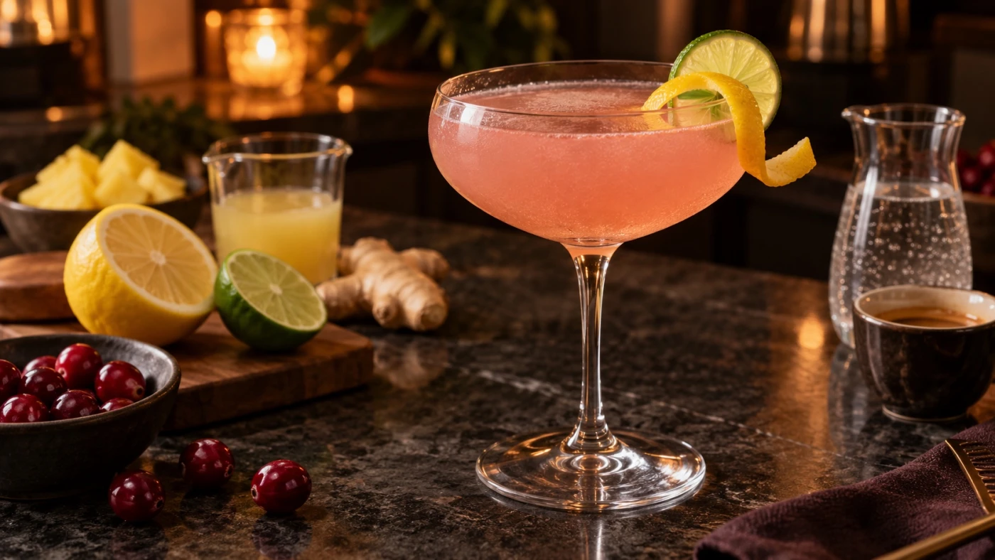 Vodka Cocktails For Date Night At Home cocktail served in a coupe
