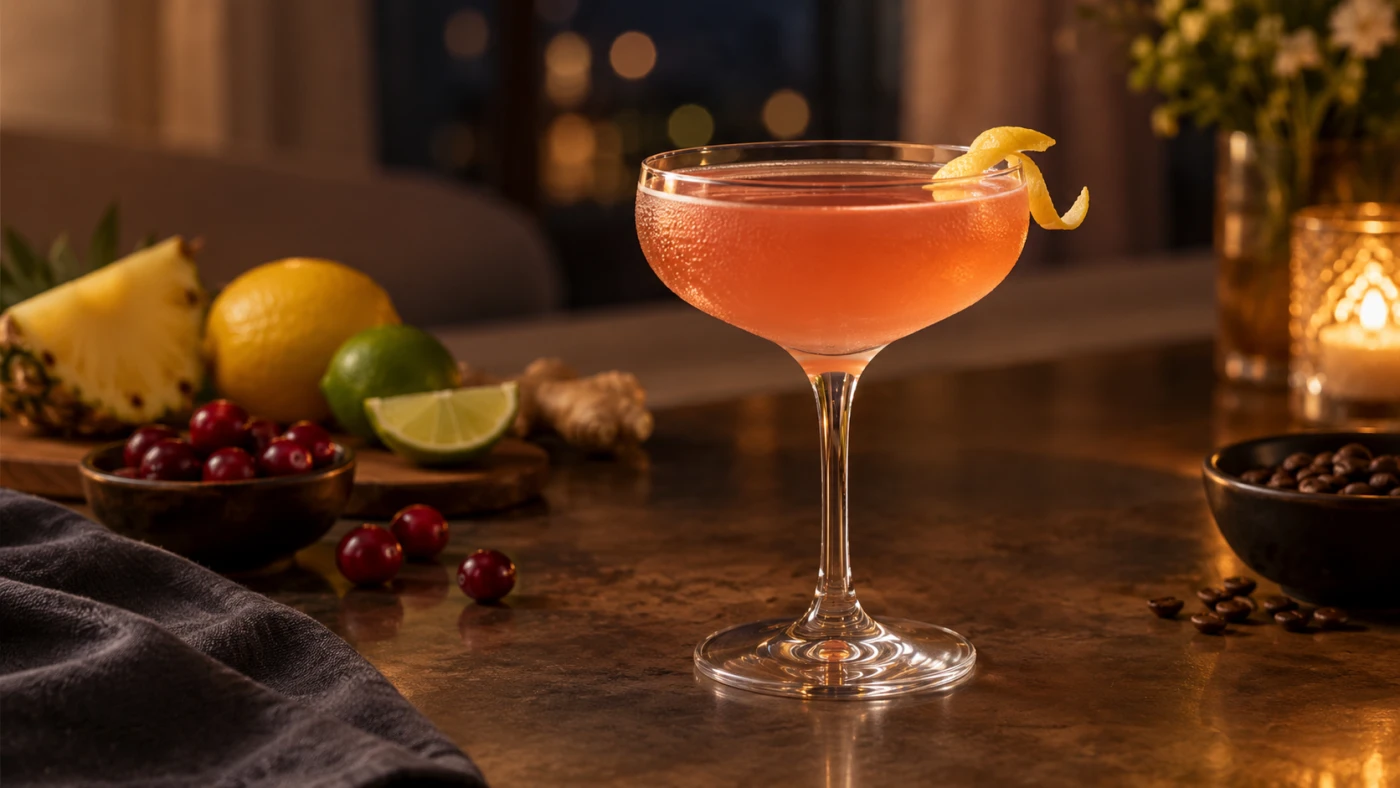 Vodka Cocktails For Date Night At Home cocktail served in a coupe