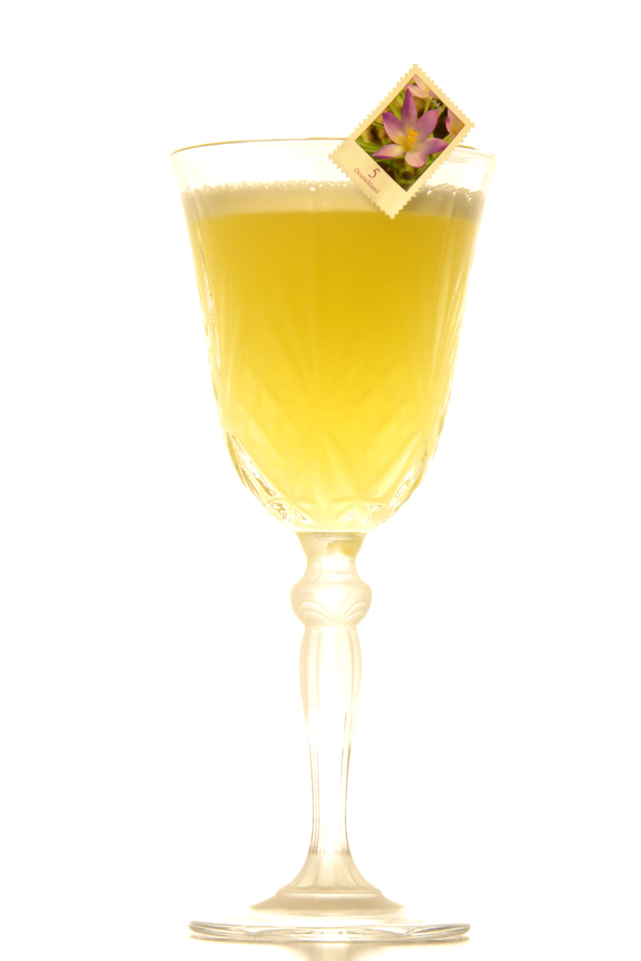 Air Mail cocktail in a cocktail glass — cocktail drink photography