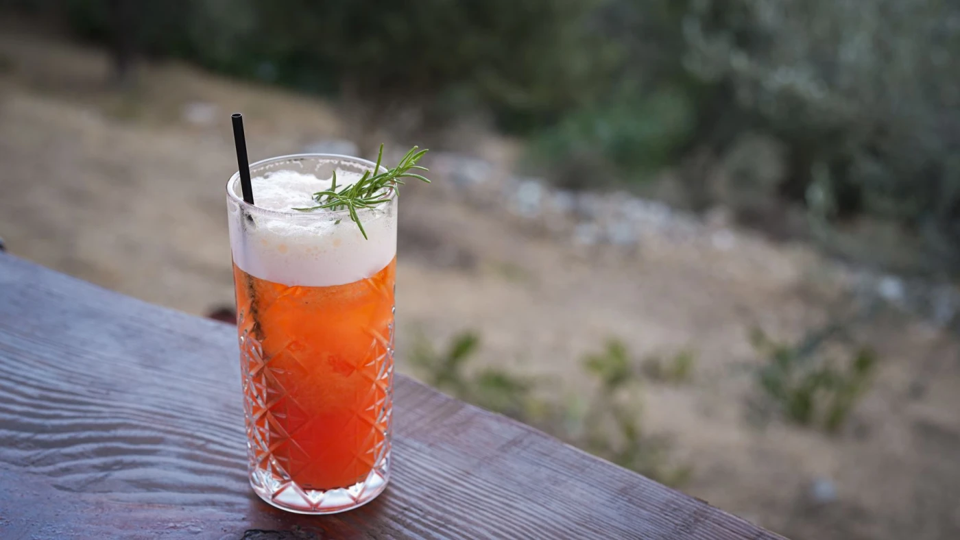 Bartender preparing a Carrot Thing cocktail cocktail