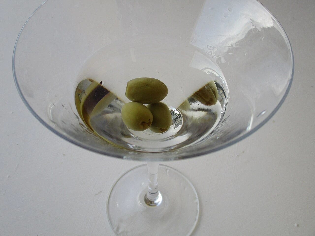 Dry Martini cocktail garnish detail close-up