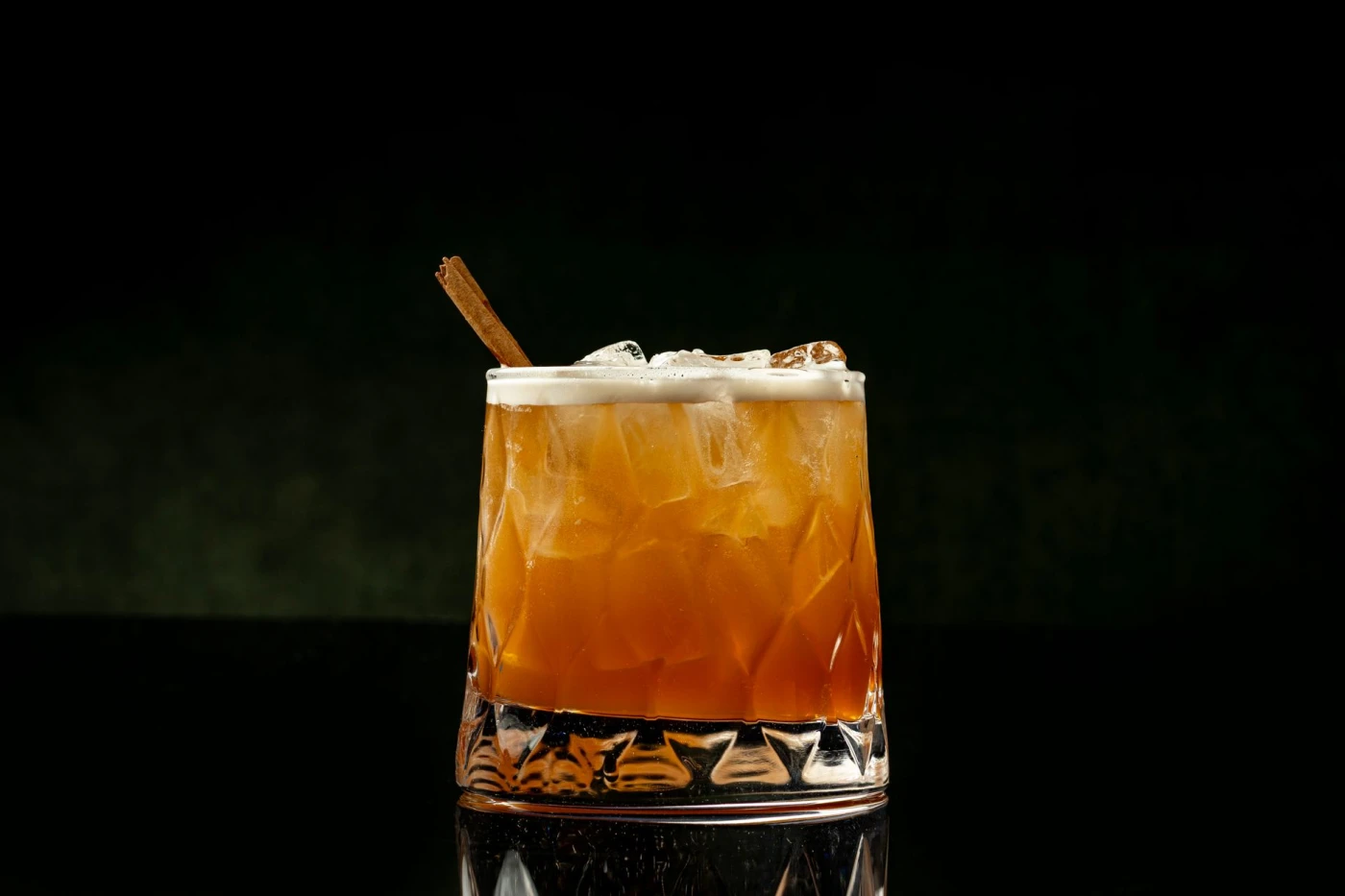 Homemade Cinnamon Whiskey cocktail in a cocktail glass