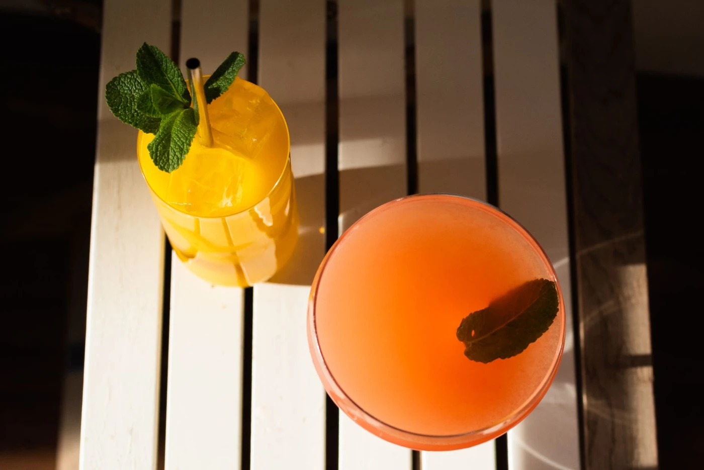 Cocktail serving and glassware