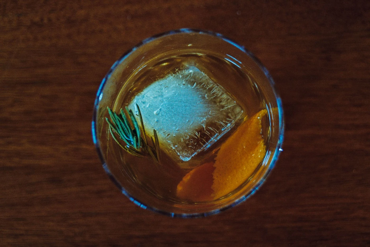 Jägermeister Old Fashioned cocktail served in a rocks