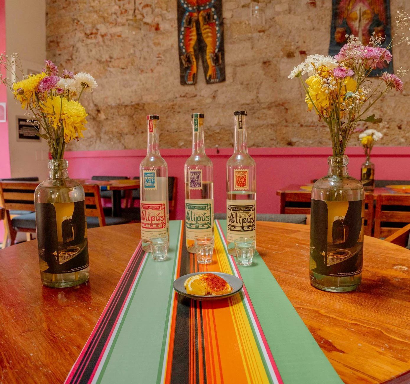 Mezcal Paloma cocktail served in a highball