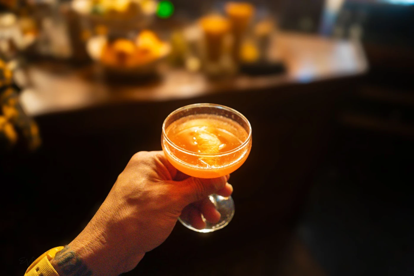 Monkey Gland cocktail served in a cocktail glass