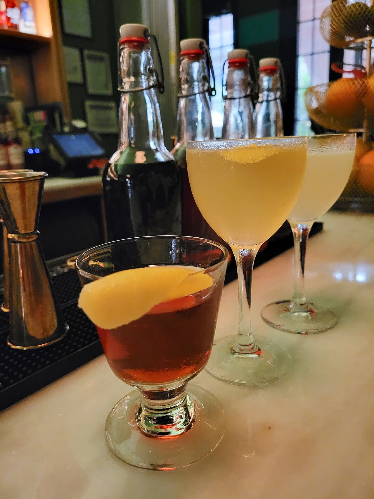 New Orleans cocktails: Trio of cocktails - New Orleans December 2021.jpg