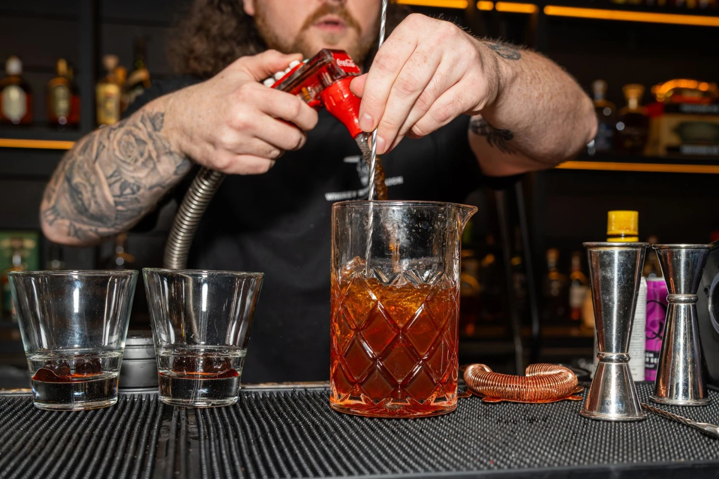 Orange peel garnish on an Oaxaca Old Fashioned