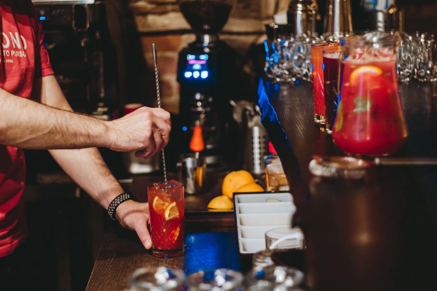 Bartender preparing a Privacy Policy cocktail