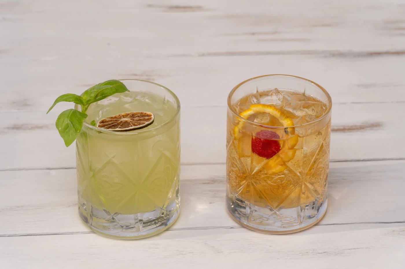 Cocktail serving and glassware