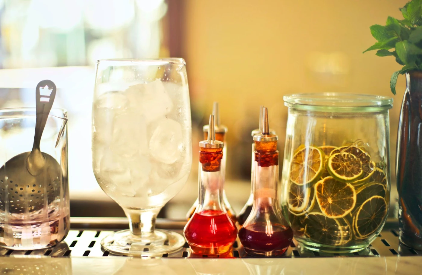 The 7 Clear Ice Molds cocktail garnish detail close-up