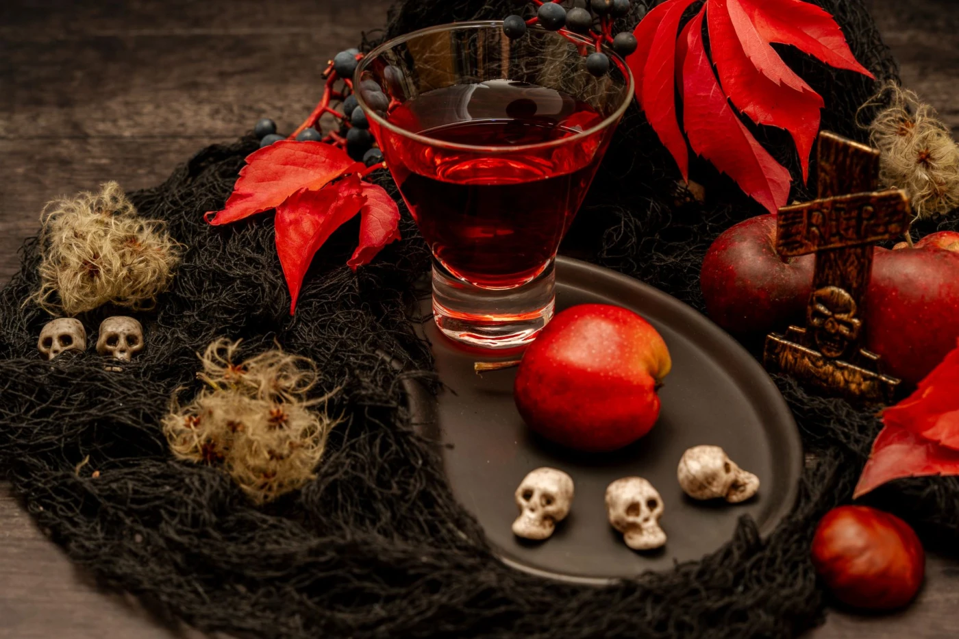 The Mystical One cocktail on a bar for home entertaining