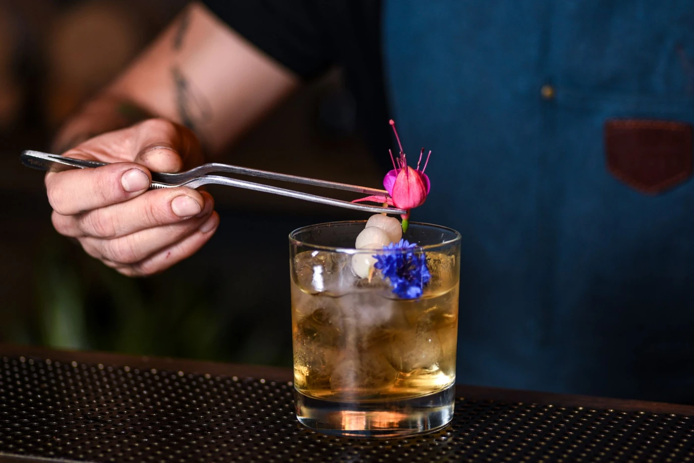Cocktail serving and glassware