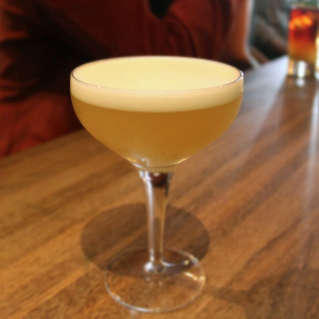 Whiskey Sour cocktail garnish detail close-up